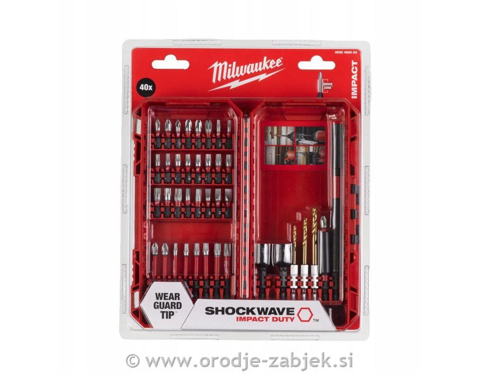 40 - delni set Impact vijačnih konic SHOCKWAVE™ MILWAUKEE