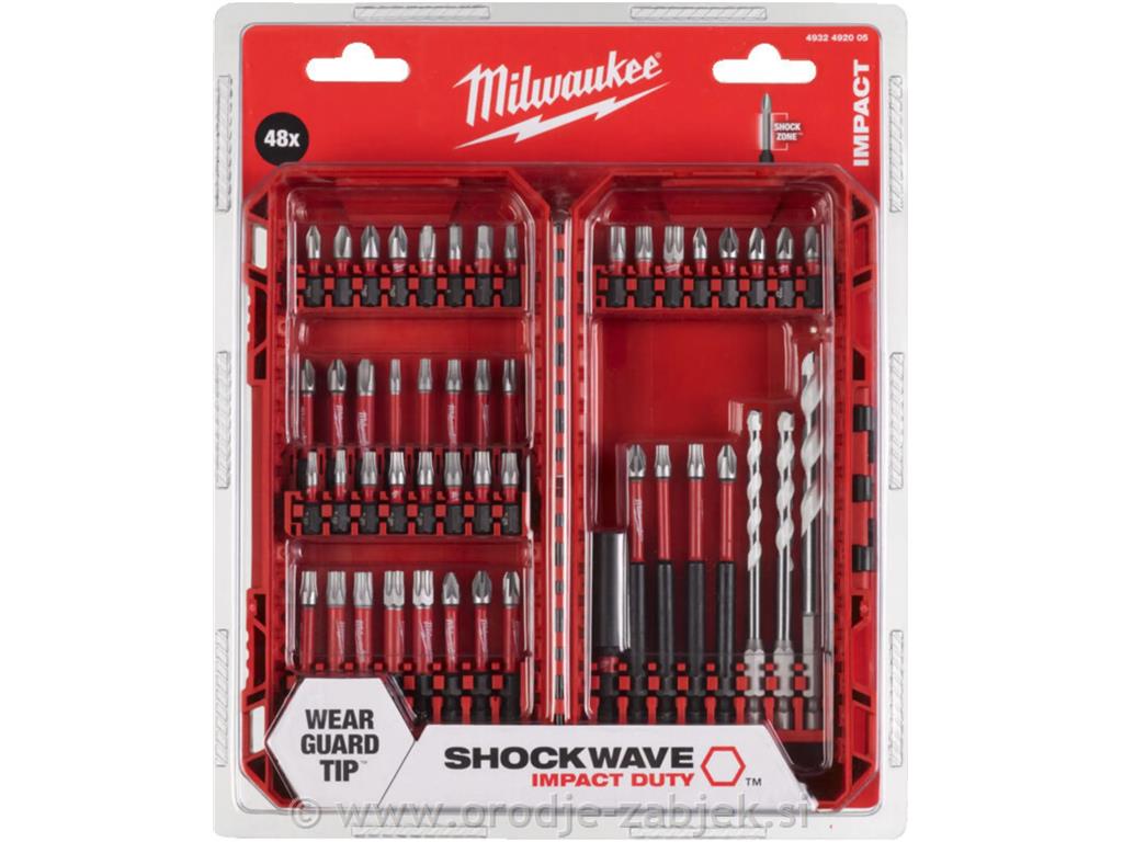 48-delni set udarnih bit nastavkov 1/4" MILWAUKEE