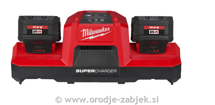 Super polnilnik M18 DBSC z dvema polnilnima mestoma MILWAUKEE