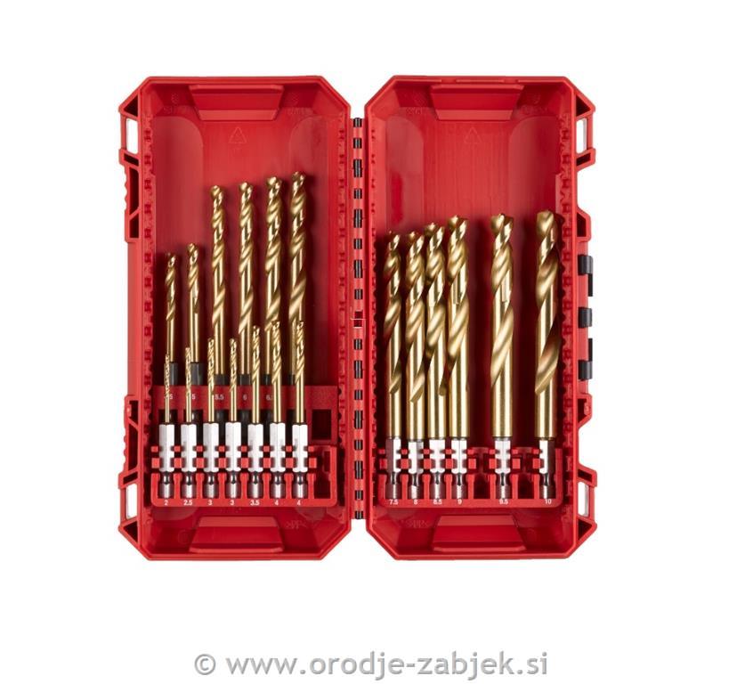 Set svedrov za kovino RED HEX - SHOCKWAVE™ 19-delna MILWAUKEE