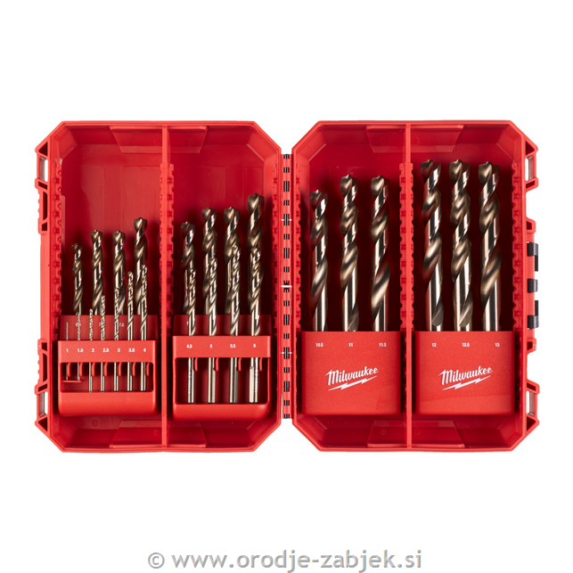 Set svedrov HSS-Co 25kos 1-13 mm MILWAUKEE