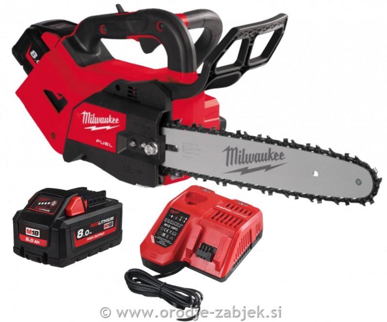 Aku. 30 cm verižna žaga z zgornjim ročajem M18 FTHCHS30-802 MILWAUKEE