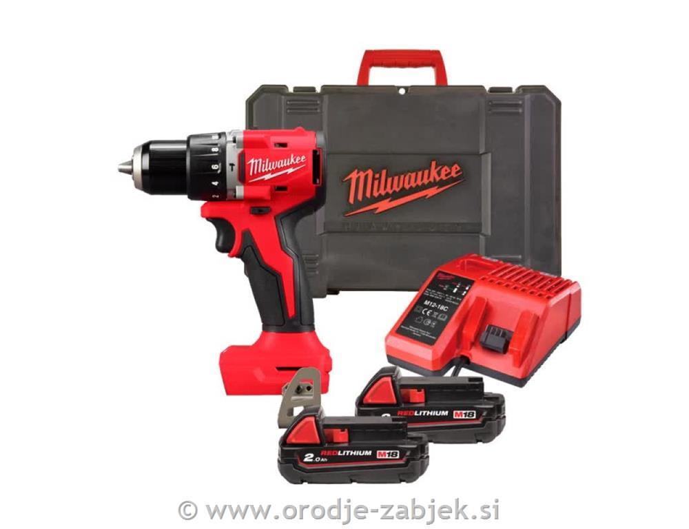 Kompaktni brezkrtačni udarni vrtalnik M18 BLPDRC-202C MILWAUKEE