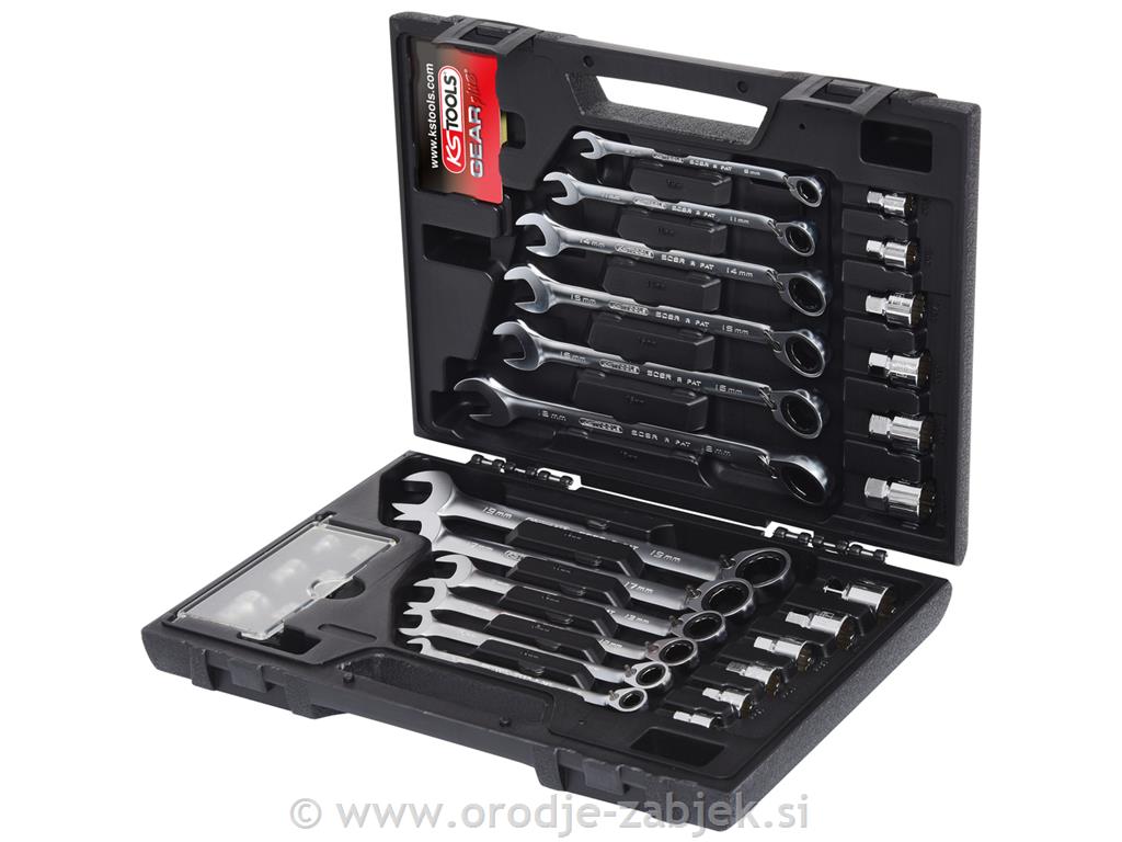 30-delni set vilično obročnih ključev 8-19mm KS TOOLS