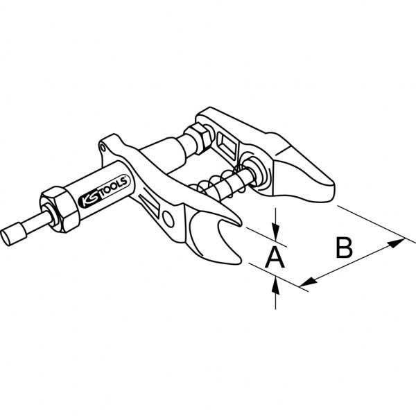 Izvlekač kroglastega zgloba 36mm KS TOOLS