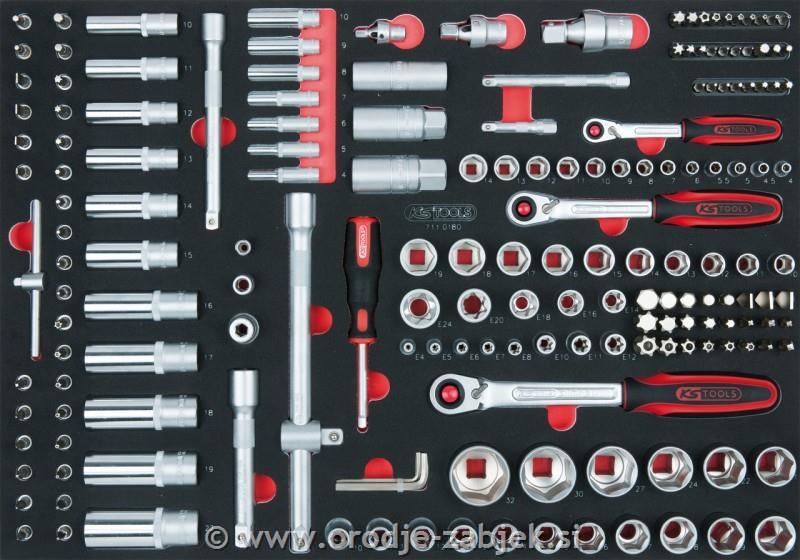 1/1 I garnitura nasadnih ključev 1/4" + 3/8" + 1/2" KS TOOLS