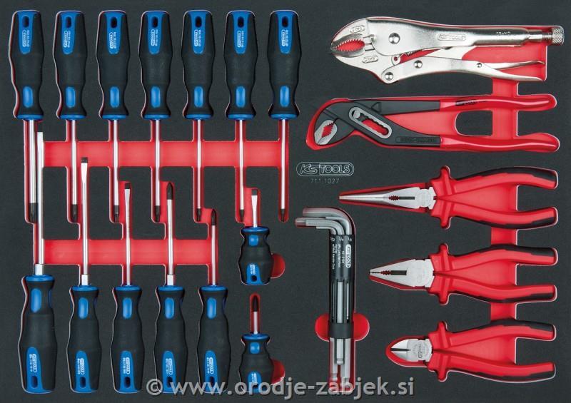 1/1 I garnitura izvijačev in klešč KS TOOLS