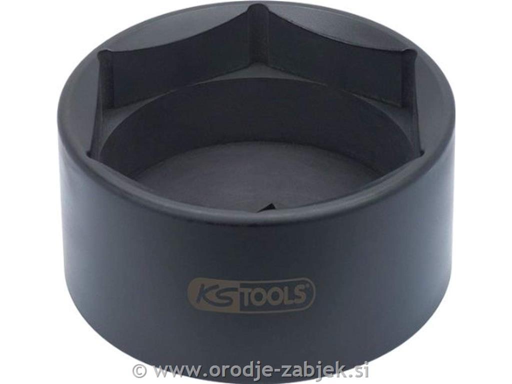 1" nastavek za matico osi, 6-kotni, kratek, 110 mm KS TOOLS