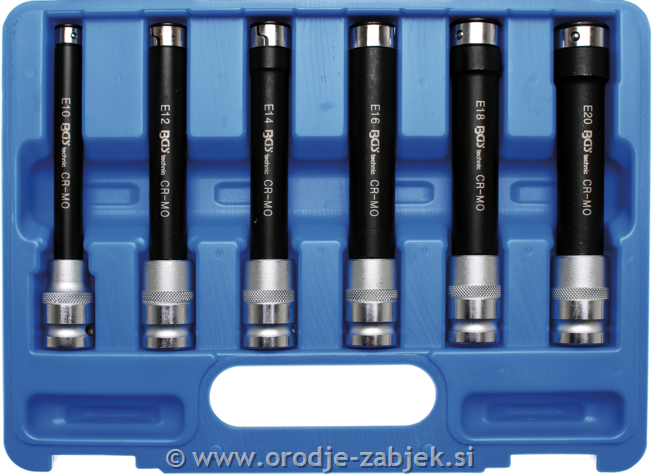 6-delni set podaljšanih nasadnih ključev 1/2", E10 - E20 BGS TECHNIC