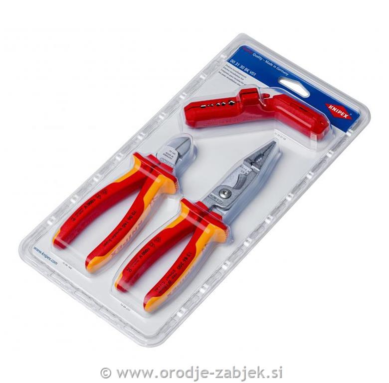 3- delni set orodja za električarje 00 31 30 BK V01 KNIPEX