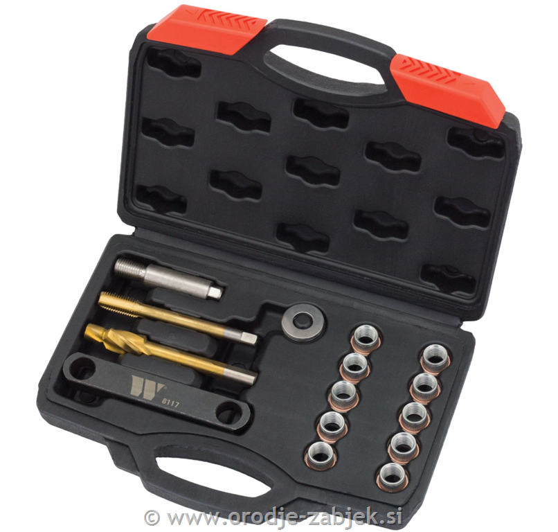 14-Piece Brake Thread Repair Kit M12x1. WELZH