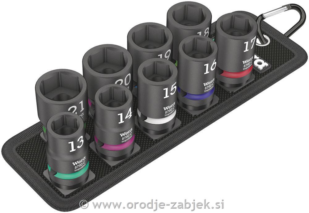 Komplet 9- nasadnih ključev 1/2" / 13-21mm WERA