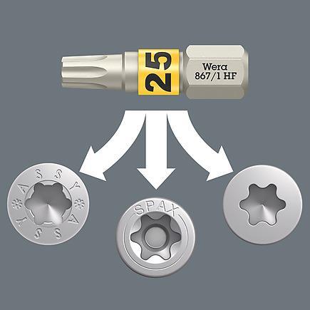 Bit-Check 12 Wood TORX HF 1 WERA