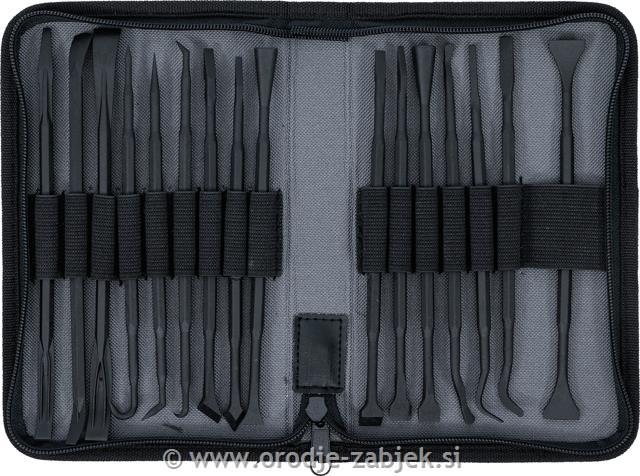 Set plastičnih kavljov in strgal v torbi BGS TECHNIC