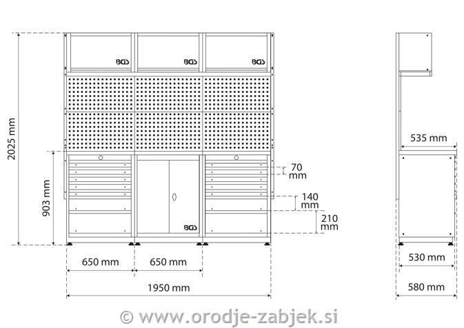 3-delni delavniški sestav BGS TECHNIC