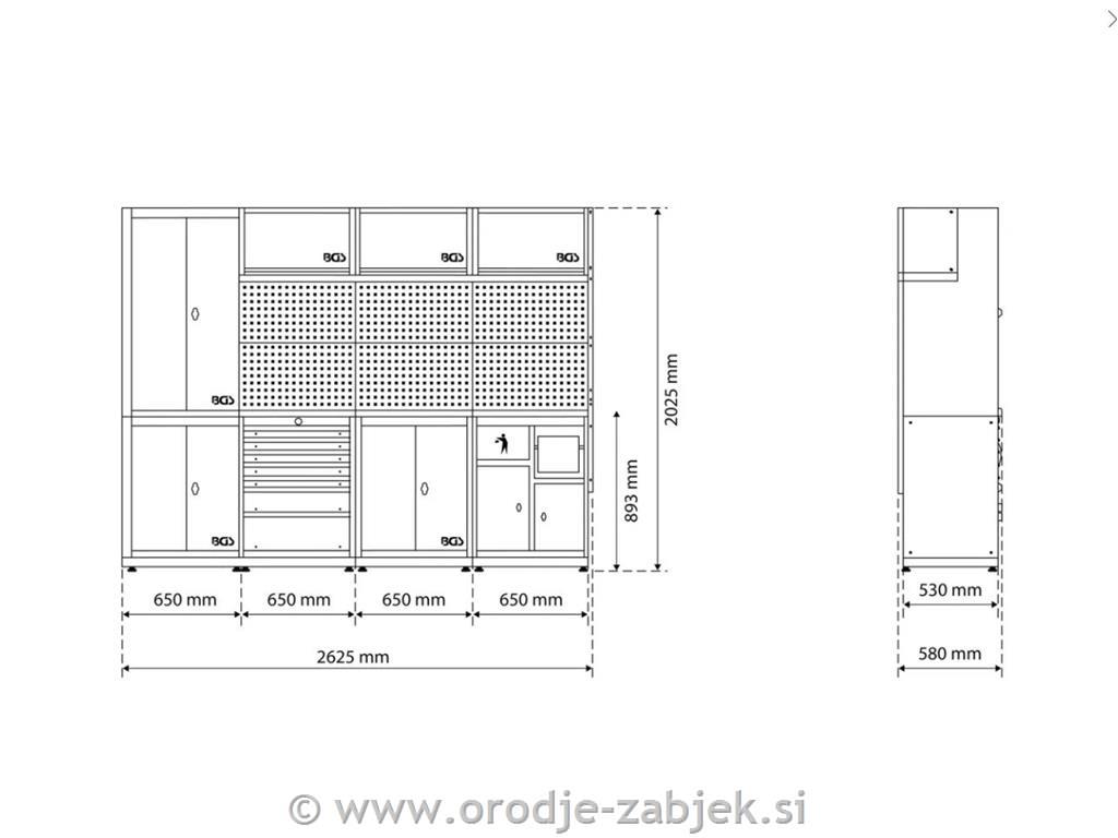 4-delni delavniški sestav BG80120 BGS TECHNIC